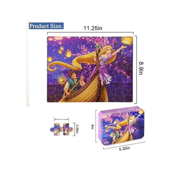 LELEMON Rompecabezas de princesa Disney en una caja de_3