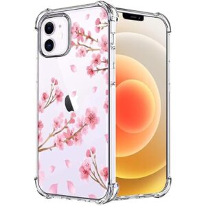 HEYORUN Cherry Blossom Clear Case Fit for iPhone 12_1