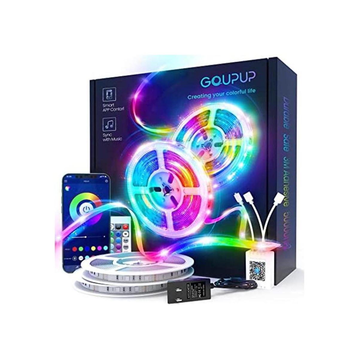 GUPUP Tira de luces LED de 100 pies luces LED Bluetooth