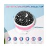 Luz nocturna para bebés Proyector de luna con rotación de_2