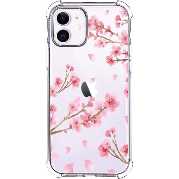 HEYORUN Cherry Blossom Clear Case Fit for iPhone 12_2