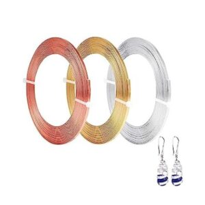 Cinvo 3 rollos de alambre plano para manualidades alambre