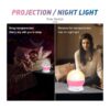 Luz nocturna para bebés Proyector de luna con rotación de_5