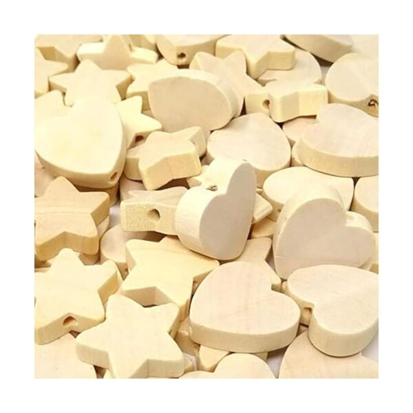 Honbay 100 cuentas espaciadoras de madera sin terminar con