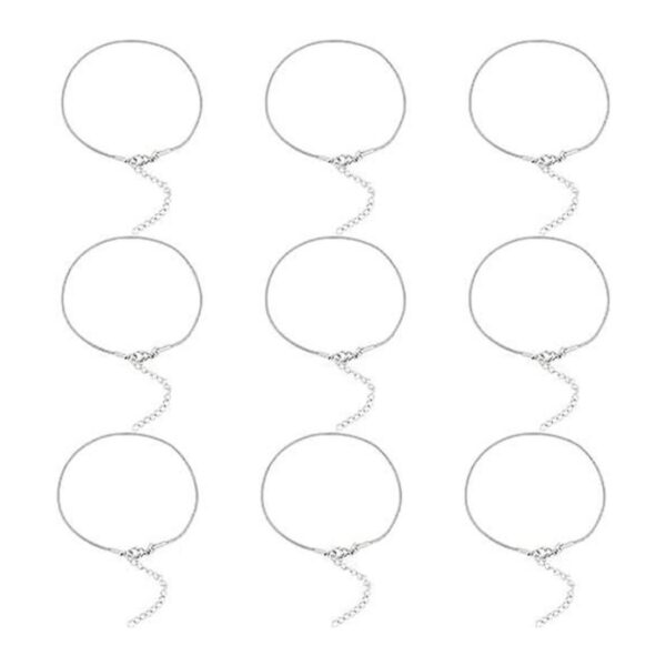 PH PandaHall 10 pulseras de cadena de serpiente de acero