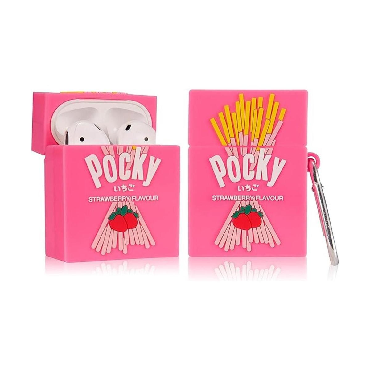 Joyleop Funda de galletas rosa para Airpods 12 diseño de