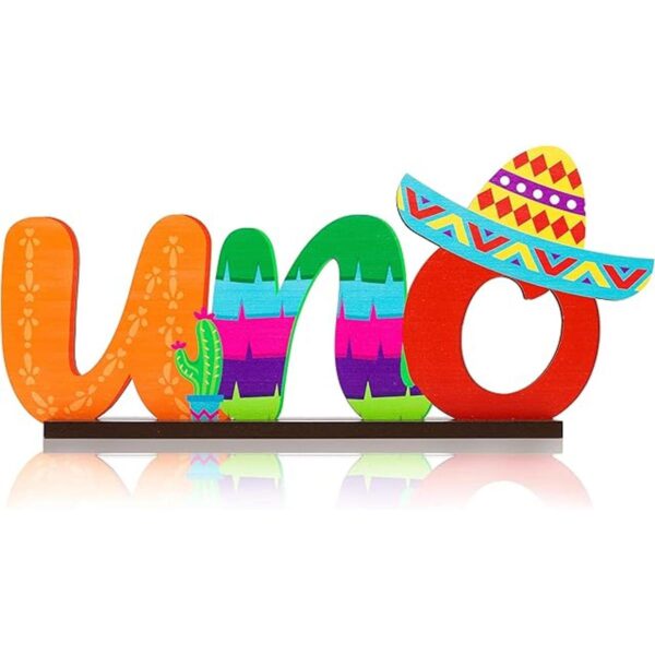 PANTIDE Cartel mexicano de fiesta One UNO con letras de_1