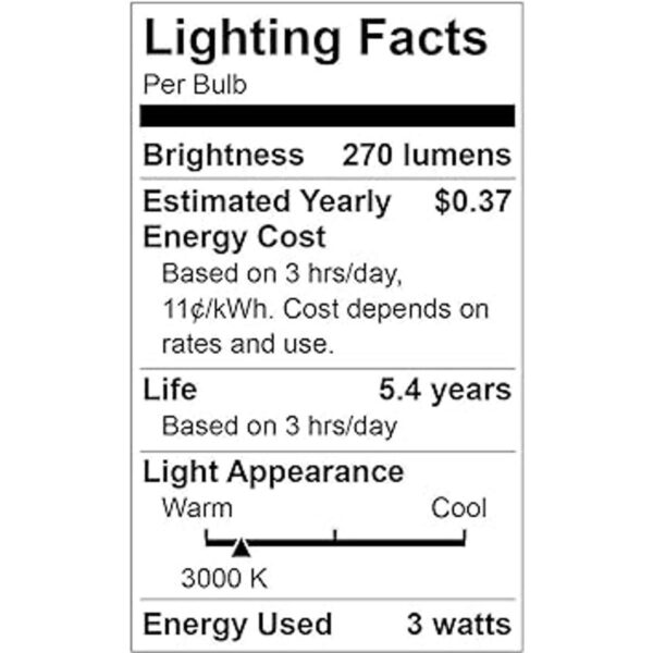 J.LUMI BPC4503 Bombillas LED de 3 W equivalente a 25 W_5