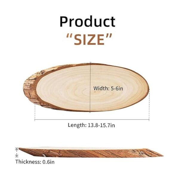 FEZZIA Rebanadas de madera natural 3 piezas de forma_2