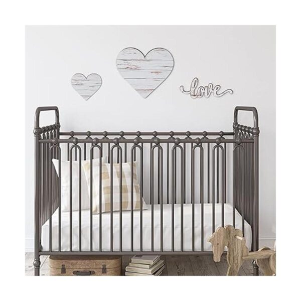 Chitidr 3 letreros de madera en forma de corazón letrero