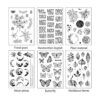 Muulaii 6 hojas de tarjetas de sello de silicona