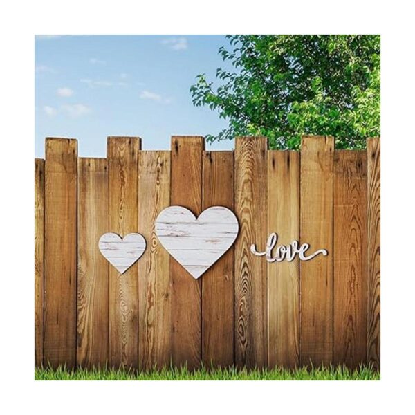 Chitidr 3 letreros de madera en forma de corazón letrero