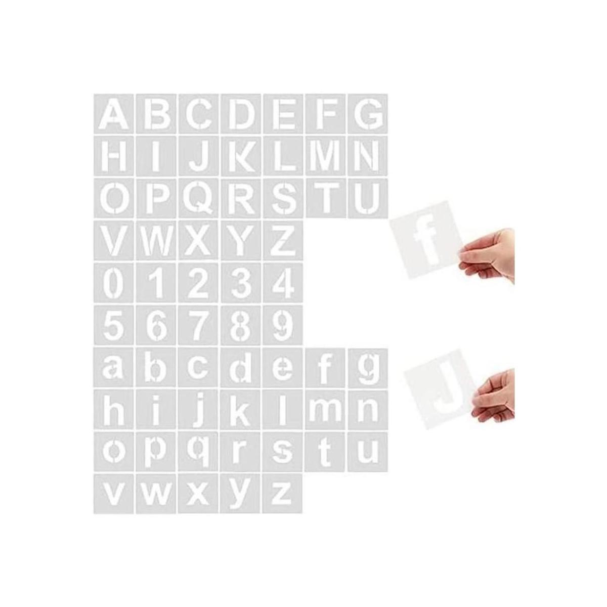 Eage Plantillas de letras del alfabeto 62 piezas de