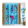 Gdmoon Egipto Cortina de ducha africana Kokopelli azul