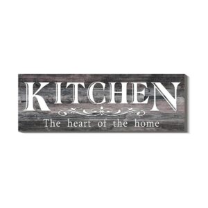Letrero de madera de cocina el corazón del hogar