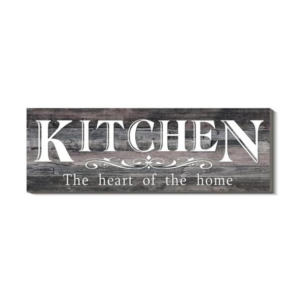 Letrero de madera de cocina el corazón del hogar