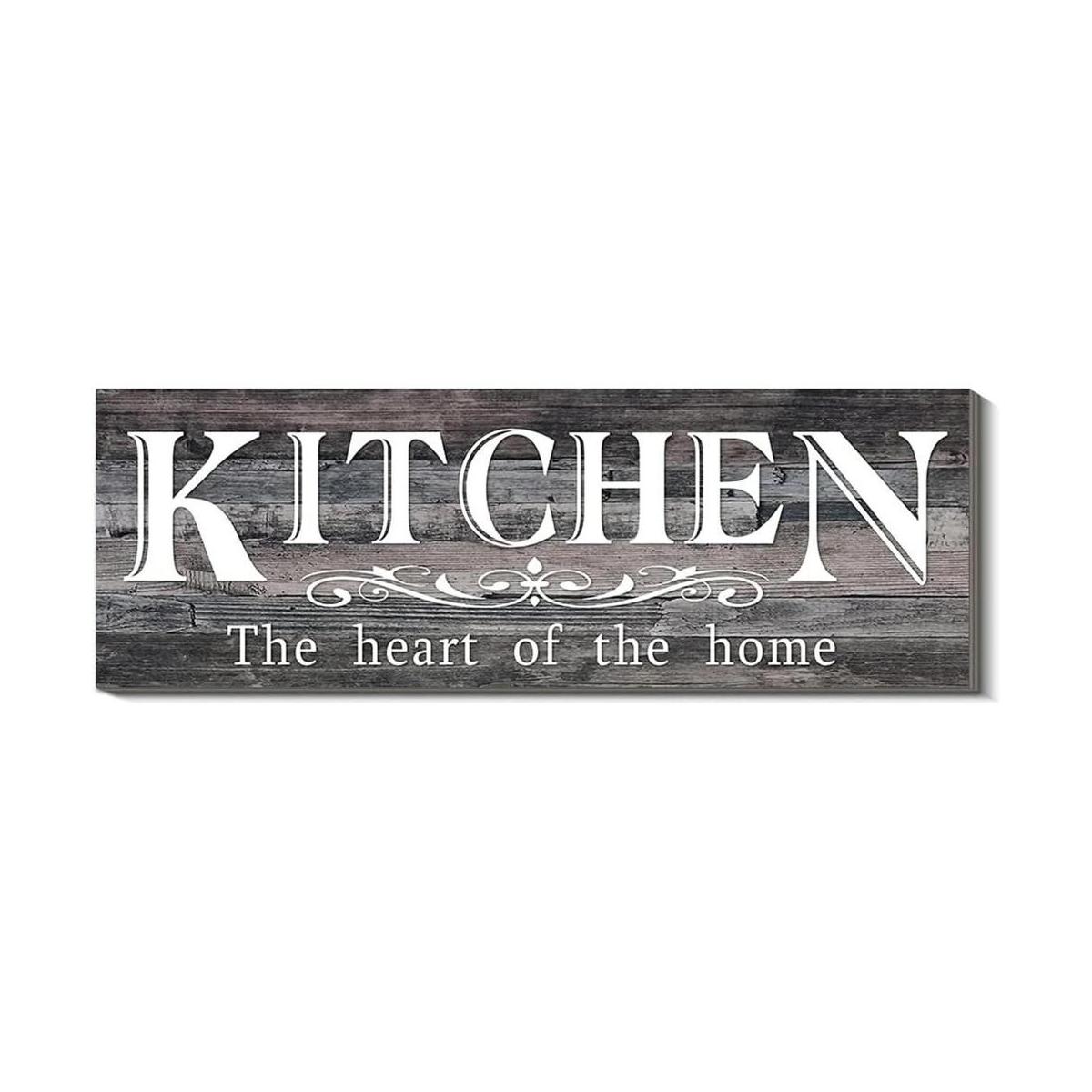 Letrero de madera de cocina el corazón del hogar