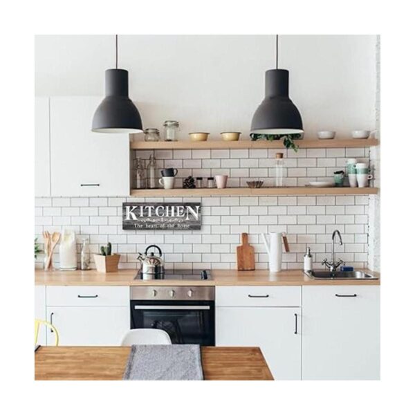 Letrero de madera de cocina el corazón del hogar