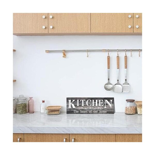 Letrero de madera de cocina el corazón del hogar