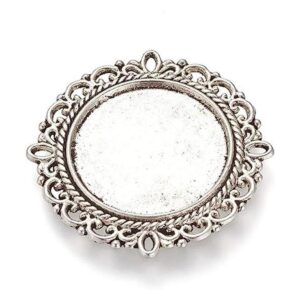 Craftdady 20 piezas 0.787 in plana redonda bisel colgante_1