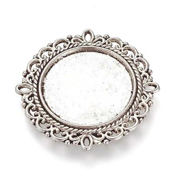Craftdady 20 piezas 0.787 in plana redonda bisel colgante_1