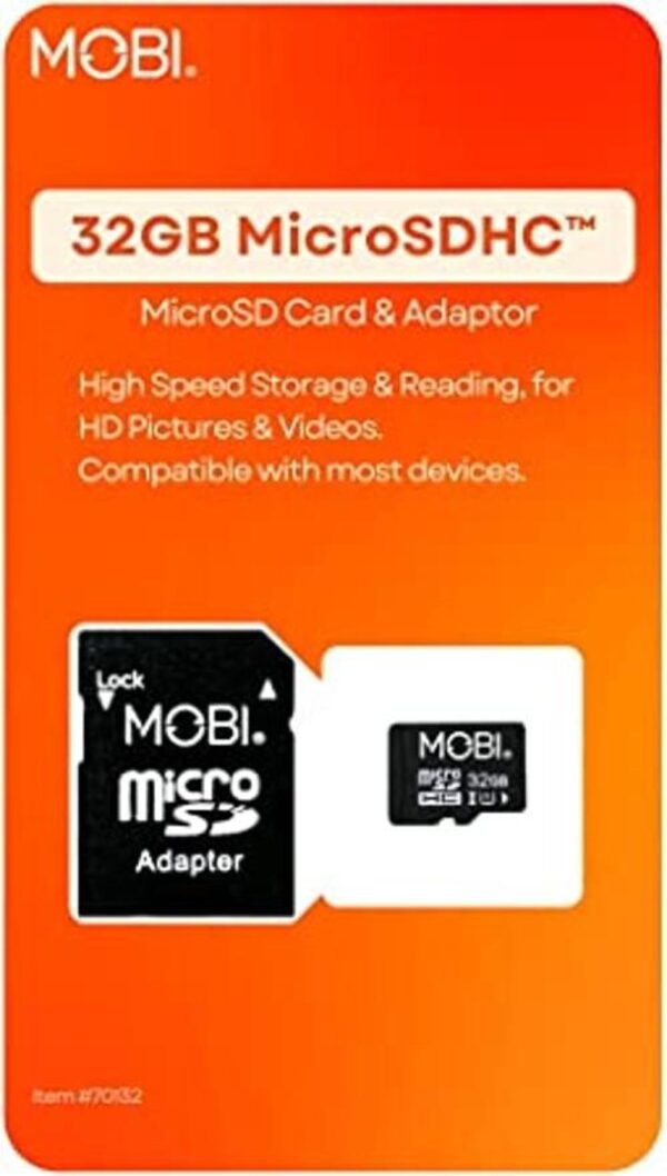 MOBI Tarjeta de memoria MicroSDHDC de 32 GB y adaptador_1