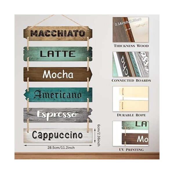 Letrero de café para decoración de barra de café