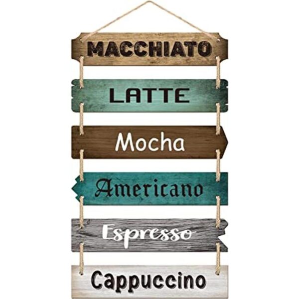 Letrero de café para decoración de barra de café