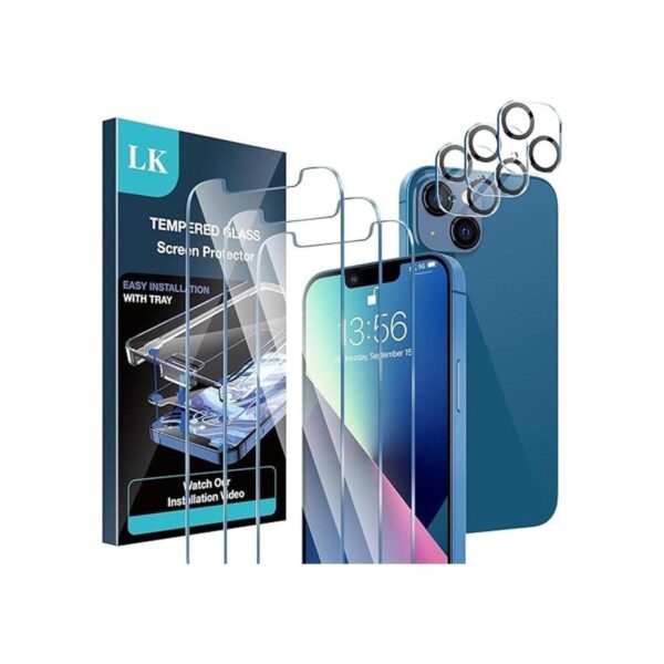 LK Paquete de 3 protectores de pantalla para iPhone 13 con_1
