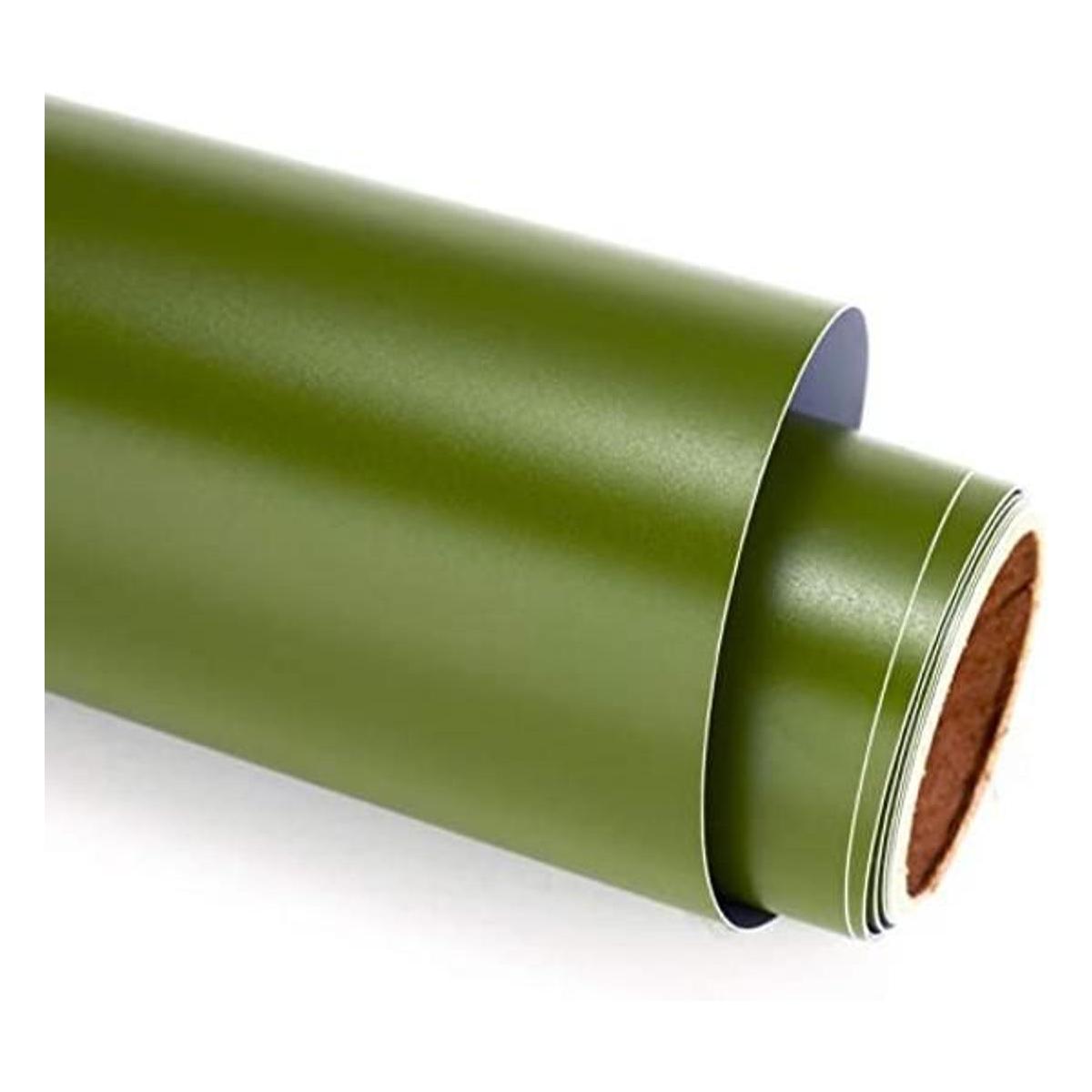 GIRAFVINYL Vinilo permanente verde oliva de 12 pulgadas x