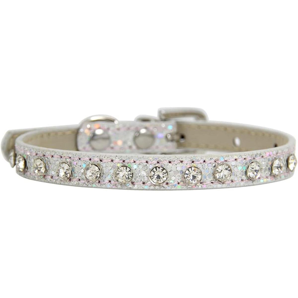 HOWWFALY Collar de piel sintética con diamantes de