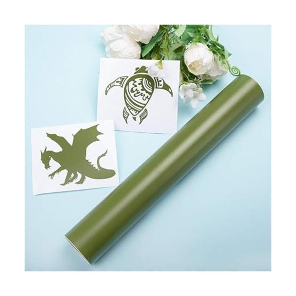 GIRAFVINYL Vinilo permanente verde oliva de 12 pulgadas x_2
