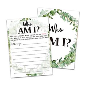 Tarjetas de juego de despedida de soltera Who Am I Game_1