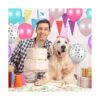 Globos de látex con diseño de pata de perro 100 unidades