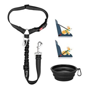 Lukovee Cinturón de seguridad de coche para perro paquete_1