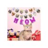Juego de decoraciones para fiestas de gatos carita de