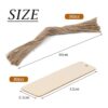 FOCCTS 80 unidades de madera en blanco marcapáginas de