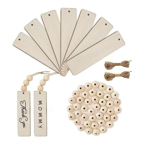 Luckforest 20 etiquetas de madera para manualidades con_1