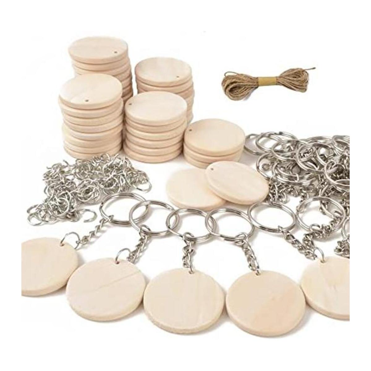 Happyay 30 piezas de rebanadas de madera natural letrero