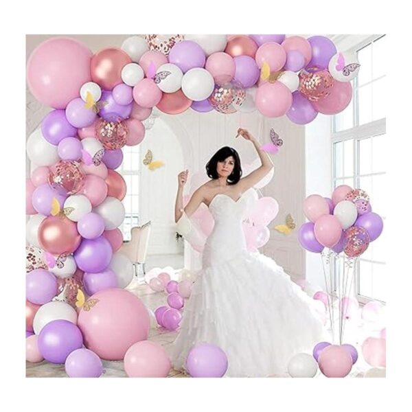 Kit de arco de guirnalda de globos rosados 121 unidades_5