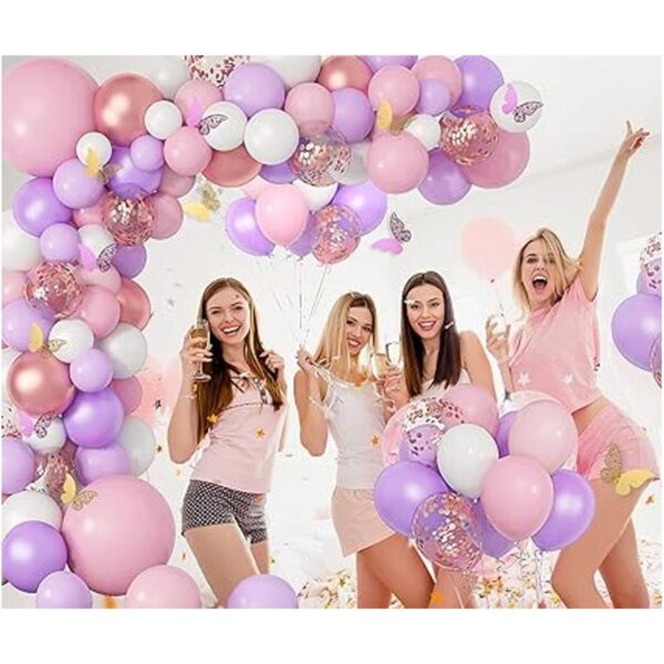 Kit de arco de guirnalda de globos rosados 121 unidades_6