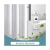 OWENIE Cortina de ducha blanca para baño diseño_5