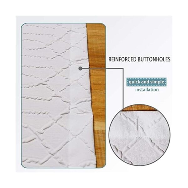 OWENIE Cortina de ducha blanca para baño diseño_6