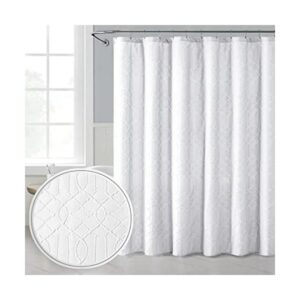 OWENIE Cortina de ducha blanca para baño diseño_1