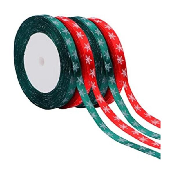 4 rollos de 100 yardas de cinta de copo de nieve de