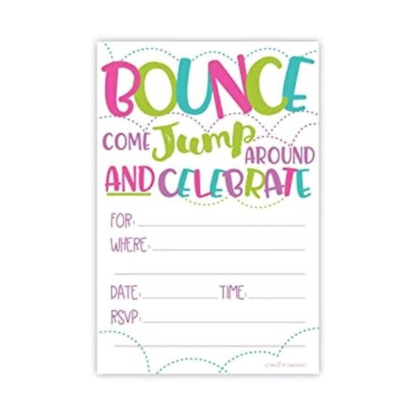 Invitaciones para fiestas de salto o casa de rebote para_1