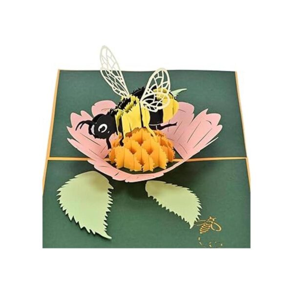 Tarjeta desplegable de abeja miel tarjetas de_2
