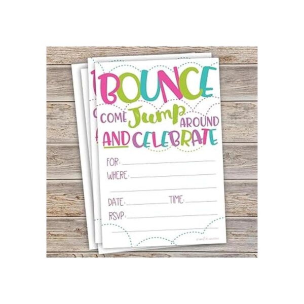 Invitaciones para fiestas de salto o casa de rebote para_2