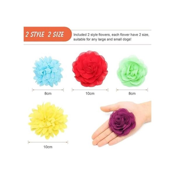AngleKai 20 flores para perros 2 en 1 lazos para