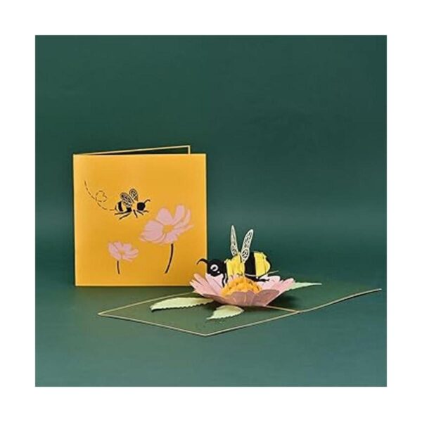 Tarjeta desplegable de abeja miel tarjetas de_3